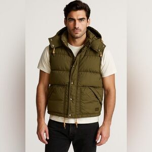 Vintage Ralph Lauren Unisex Jacket Puffer Vest Army Green Size Small